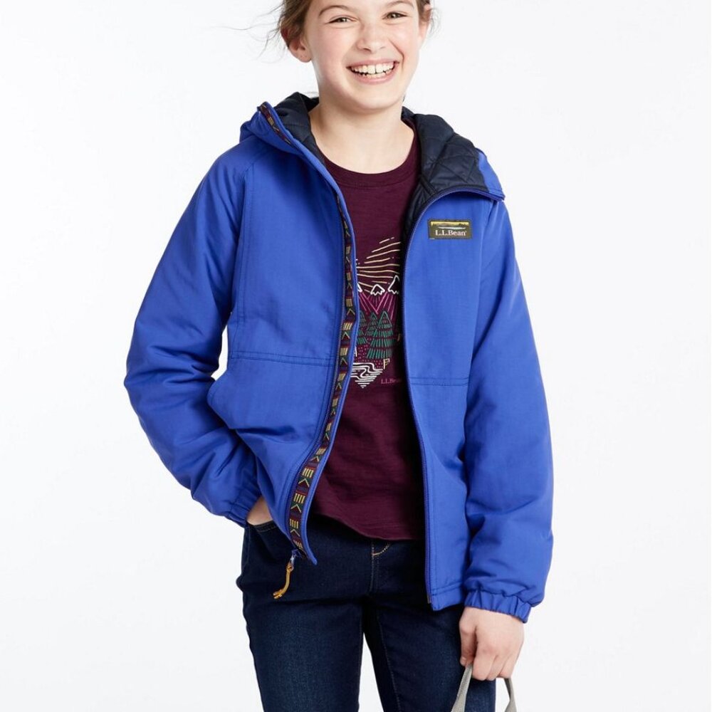 L.L Bean Kids Mountain classic Insulated Jacket Size M 5/6 Blue